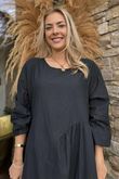 Made in Italy Purdy Pure Cotton Smock Dress Black